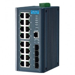 EKI-7720E-4F, 16 Fast Ethernet +4SFP Managed Ethernet Switch